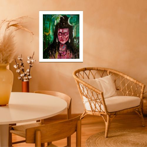 Mystic Harmony: Lord Shiva's Tranquil Gaze Unveiled