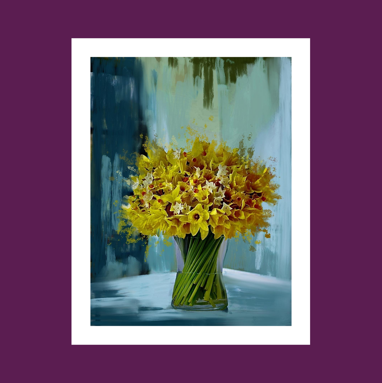 Group of yellow flowers in a vase