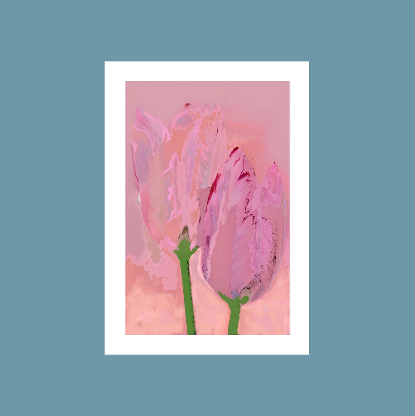 Pink flowers fading