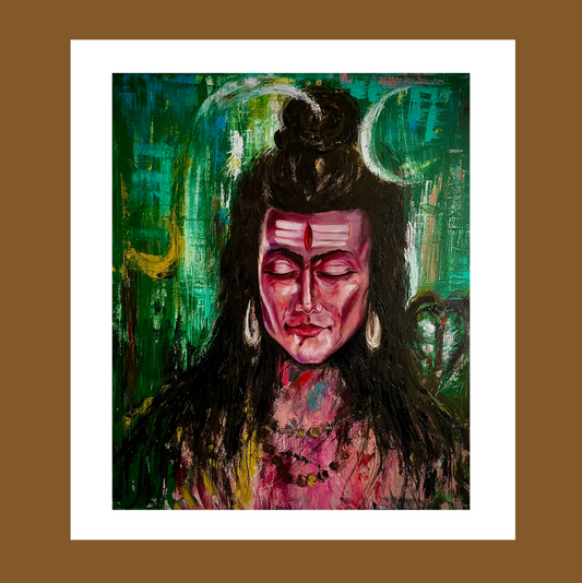 Mystic Harmony: Lord Shiva's Tranquil Gaze Unveiled